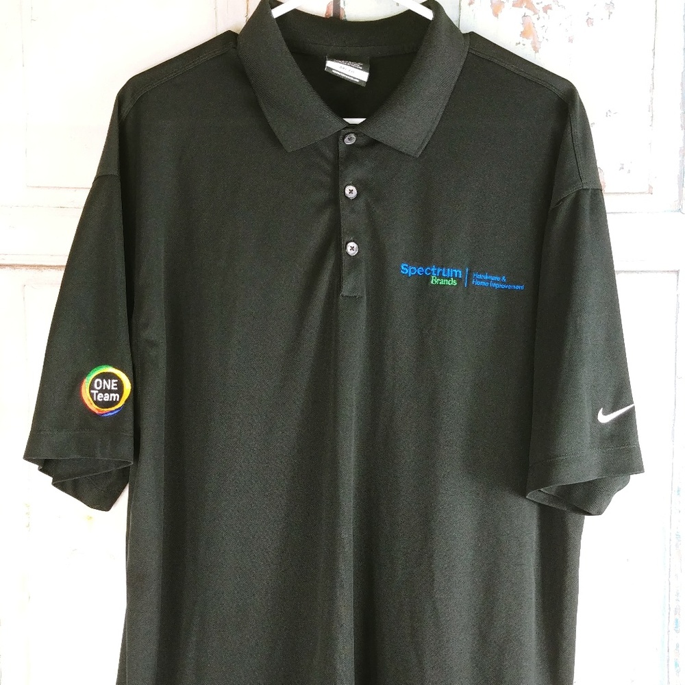 Mens Nike Dri-Fit Golf Shirt Black Size XL